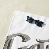 Serviette de plage blanche de la bière de Gorilla (En situation)