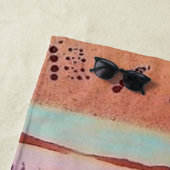 Serviette De Plage Blanche occidentale (En situation)