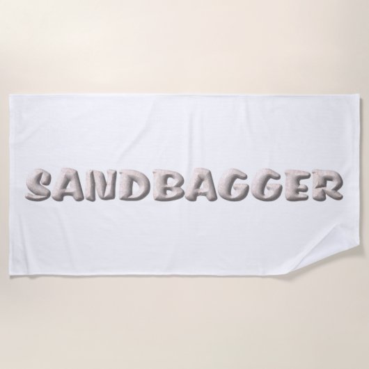 Serviette de plage blanche Sandbagger (Devant)
