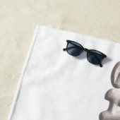 Serviette de plage blanche Sandbagger (En situation)