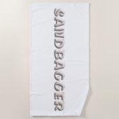 Serviette de plage blanche Sandbagger (Devant)