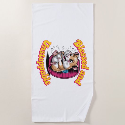 Serviette De Plage Blessed And Unstoppable (Devant)