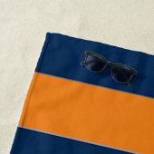 Serviette De Plage Bleu (En situation)