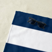 Serviette De Plage Bleu (En situation)