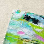 Serviette De Plage Bleu Abstrait (En situation)