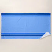 Serviette de plage Bleu Bande (Devant)