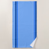 Serviette de plage Bleu Bande (Devant)