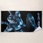 Serviette De Plage Bleu Beetle Leaping Caractère Art (Devant)