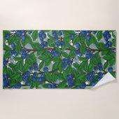 Serviette De Plage Bleu blanc (Devant)