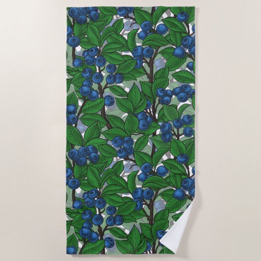 Serviette De Plage Bleu blanc (Devant)
