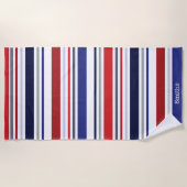 Serviette De Plage Bleu blanc bleu Patriotique personnalisé (Devant)