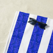 Serviette De Plage Bleu Chic (En situation)