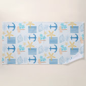 Serviette De Plage Bleu côtier (Devant)