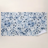 Serviette De Plage Bleu de jour de pluie (Devant)