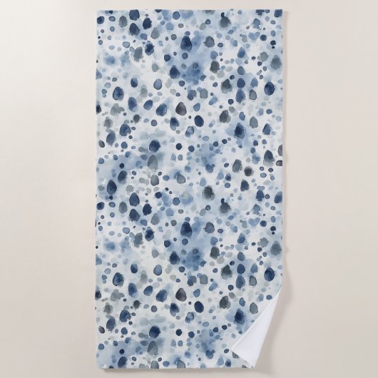 Serviette De Plage Bleu de jour de pluie (Devant)