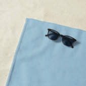 Serviette De Plage Bleu doux Simplement Personnalisé (En situation)