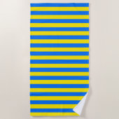 Serviette De Plage Bleu et jaune (Devant)