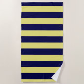 Serviette De Plage Bleu et Jaune de la marine (Devant)