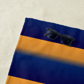 Serviette De Plage Bleu et orange (En situation)