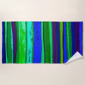 Serviette De Plage Bleu et vert (Devant)