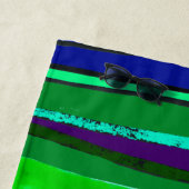 Serviette De Plage Bleu et vert (En situation)