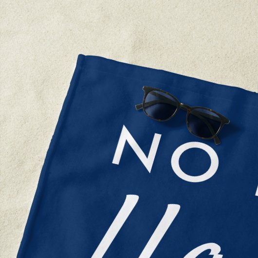 Serviette De Plage Bleu Funny Pas de Prob Llama Mama (En situation)