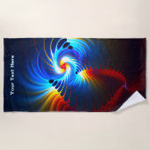 Serviette De Plage Bleu gravitationnel (Devant)