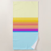 Serviette De Plage Bleu jaune violet (Devant)