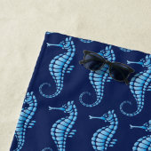 Serviette De Plage Bleu marin (En situation)