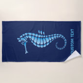 Serviette De Plage Bleu marin (Devant)