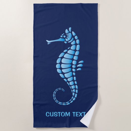 Serviette De Plage Bleu marin (Devant)