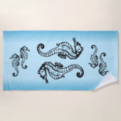 Serviette De Plage Bleu marin (Devant)