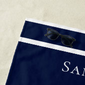 Serviette De Plage Bleu marine marine bleu Starfish Plage T (En situation)