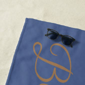 Serviette De Plage Bleu moderne (En situation)