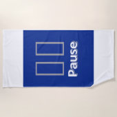 Serviette de plage Bleu Pause (Devant)