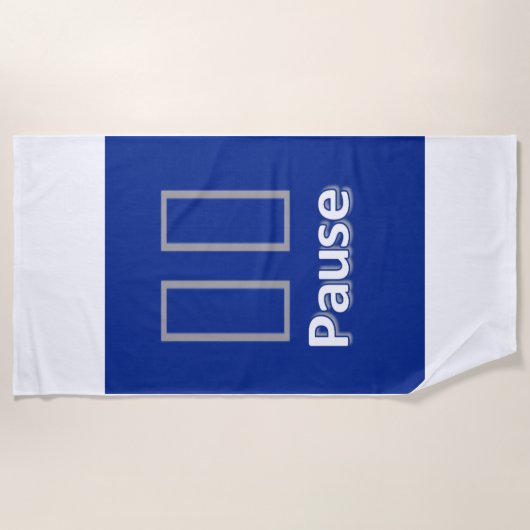 Serviette de plage Bleu Pause (Devant)