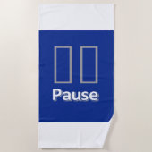 Serviette de plage Bleu Pause (Devant)