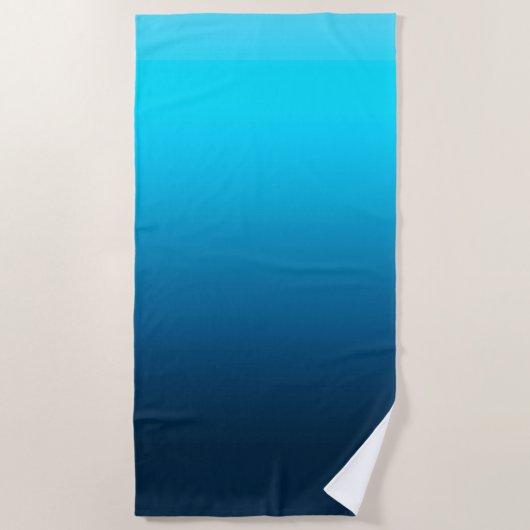Serviette De Plage Bleu rayé (Devant)