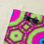 Serviette De Plage Bleu rose Abstrait (En situation)