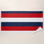 Serviette De Plage Bleu rouge (Devant)