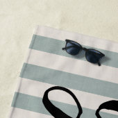 Serviette De Plage Bleu rustique (En situation)