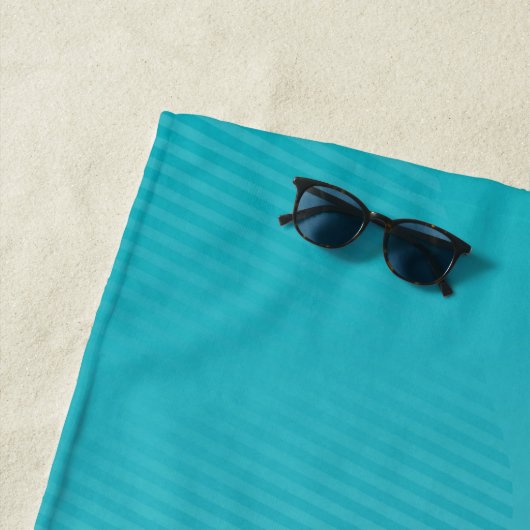 Serviette De Plage bleu turquoise (En situation)