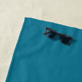 Serviette De Plage Bleu Vert Simplement Personnalisé (En situation)