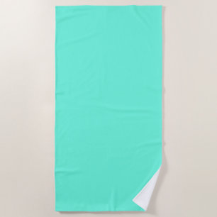 Serviette De Plage Bleu Vert Turquoise Aquamarin Couleur Uni