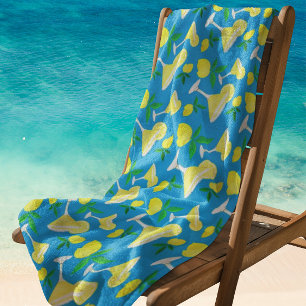 Serviette de plage bleue des Caraïbes Citrons Gout