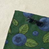 Serviette De Plage Bleus sur vert foncé (En situation)