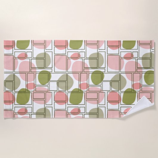 Serviette De Plage Blobs de briques (Devant)