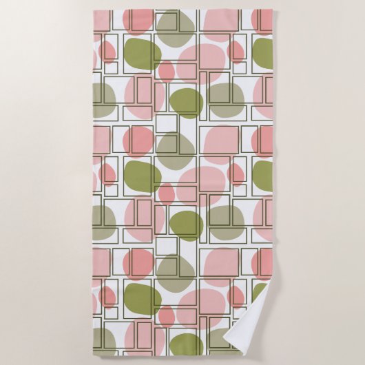 Serviette De Plage Blobs de briques (Devant)