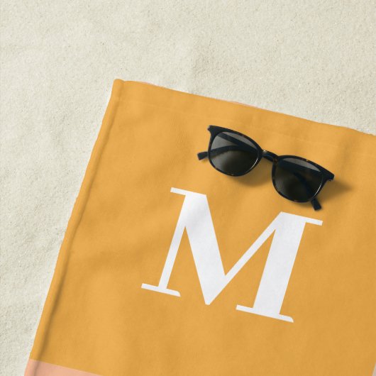 Serviette De Plage Bloc monogram geometric color (En situation)