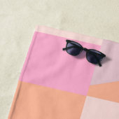 Serviette De Plage Blocage couleur pastel mignon Géométrique Personna (En situation)